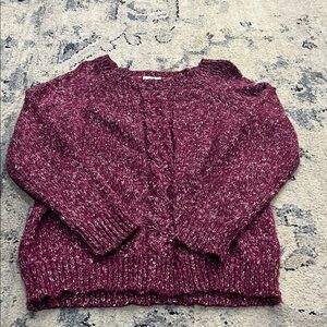 St. John's Bay Burgundy Knit Sweater